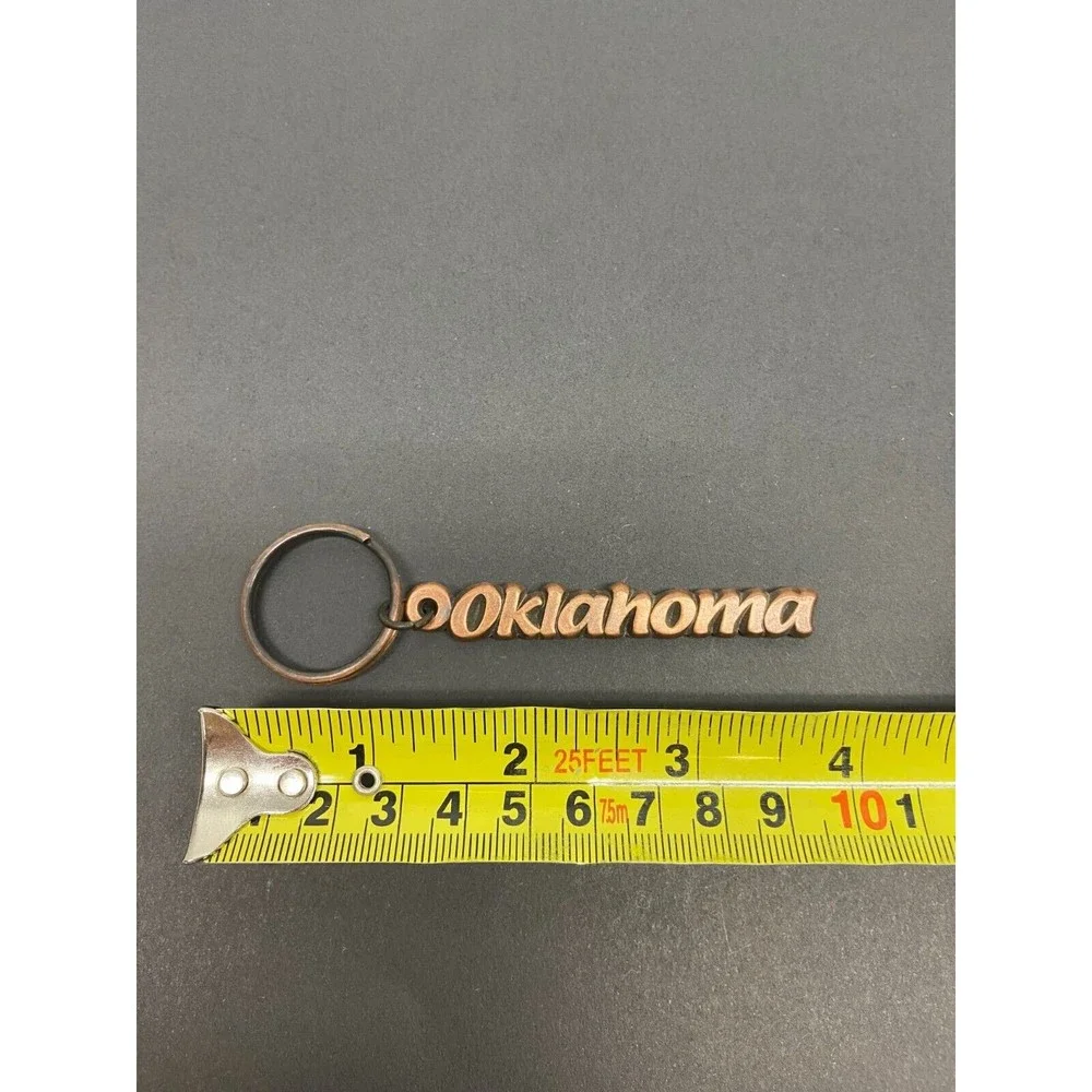 Vintage Oklahoma Metal Keychain Souvenir